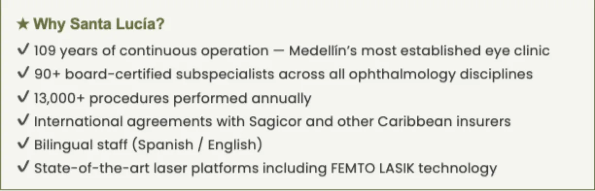 Experience of the clinic Santa Lucia in Colombia